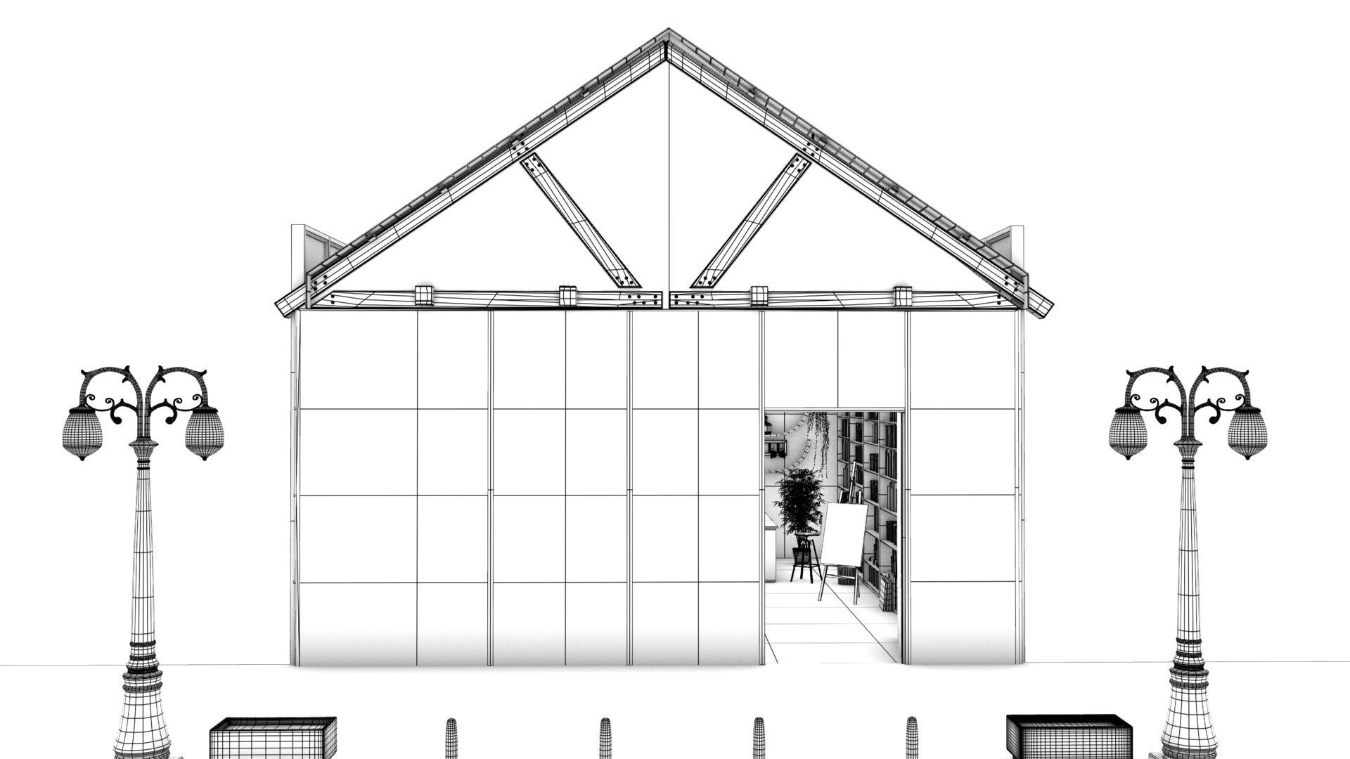 Cool Coffee Shop 3D model_3