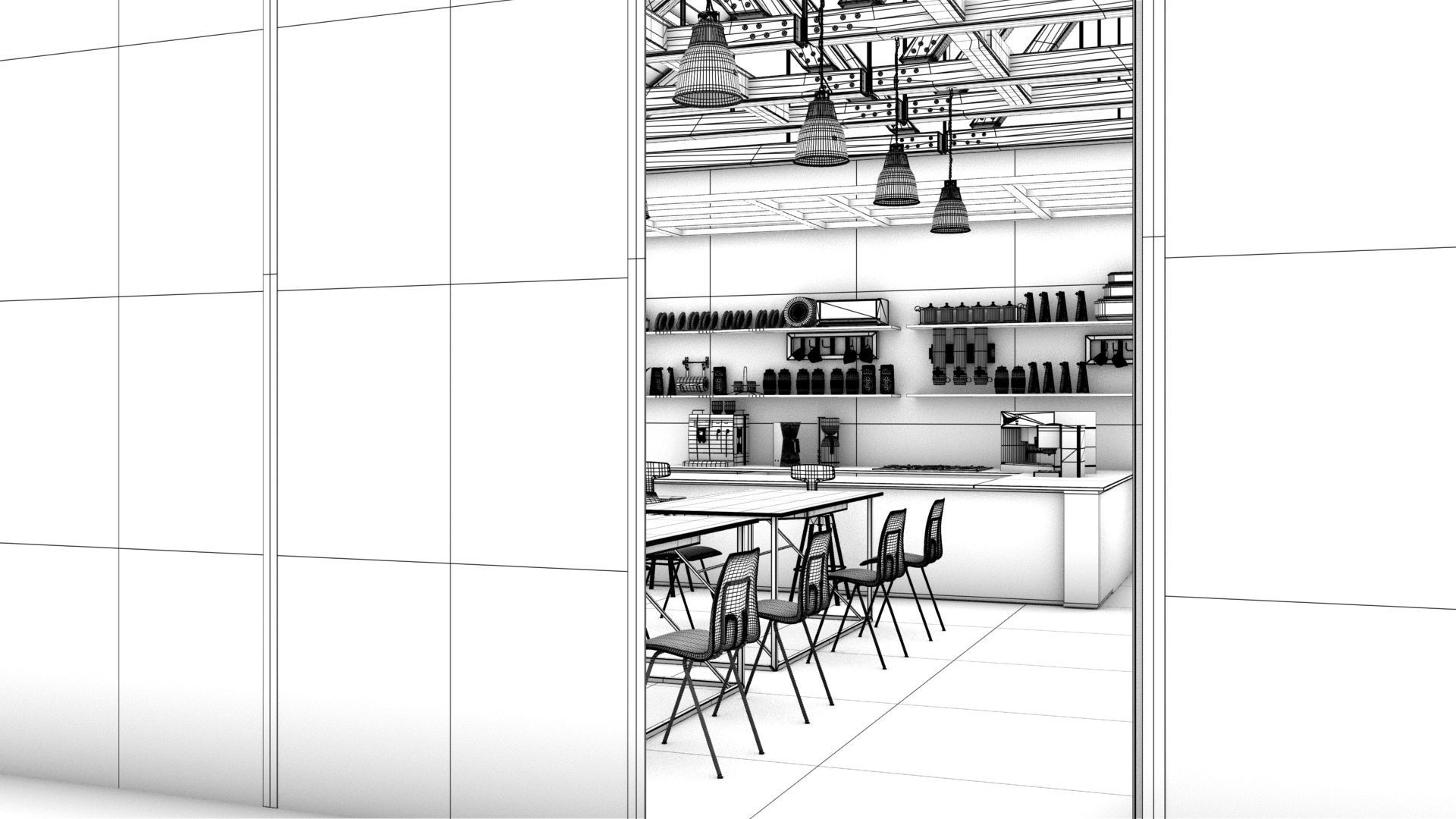 Cool Coffee Shop 3D model_5