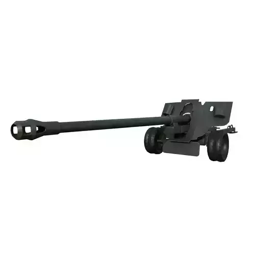 BS-3 100 mm field gun M1944 Low-poly 3D model