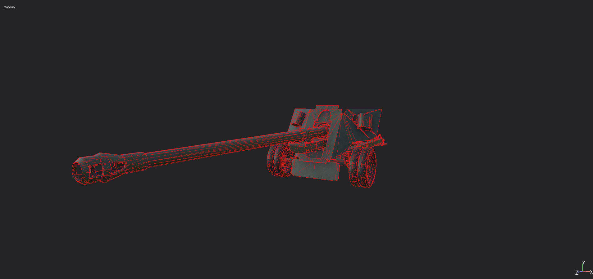 BS-3 100 mm field gun M1944 Low-poly 3D model_9