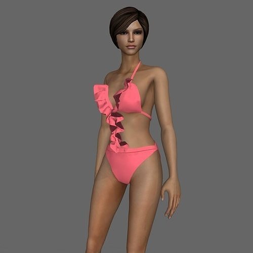 Swimsuit woman in bikini Free 3D model
