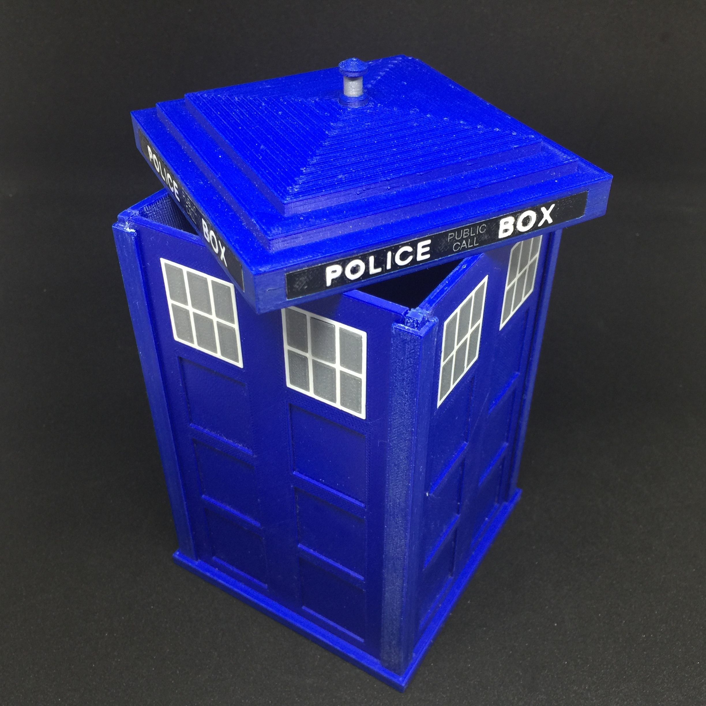 Dr Who TARDIS Storage Box 3D print model_8
