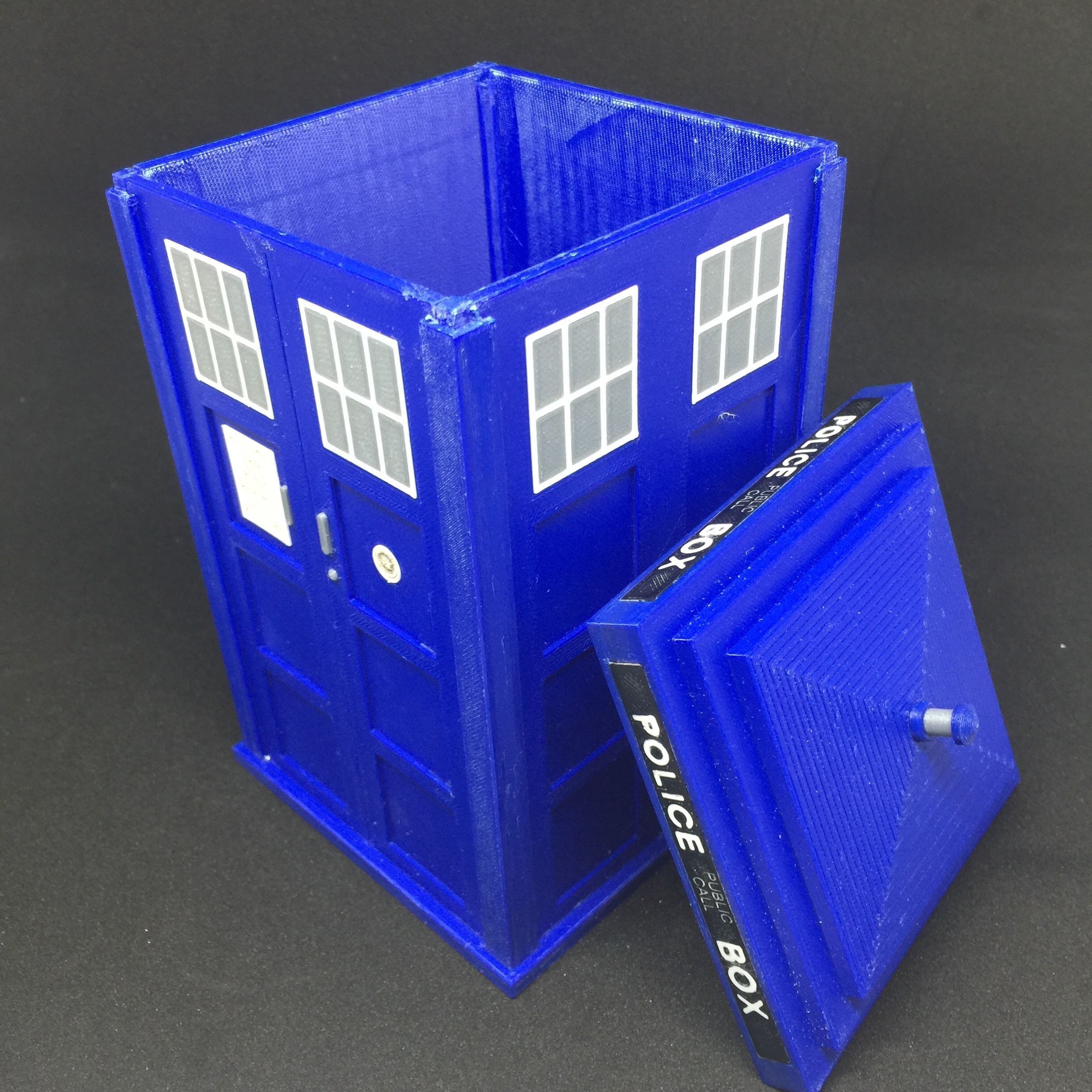 Dr Who TARDIS Storage Box 3D print model_7