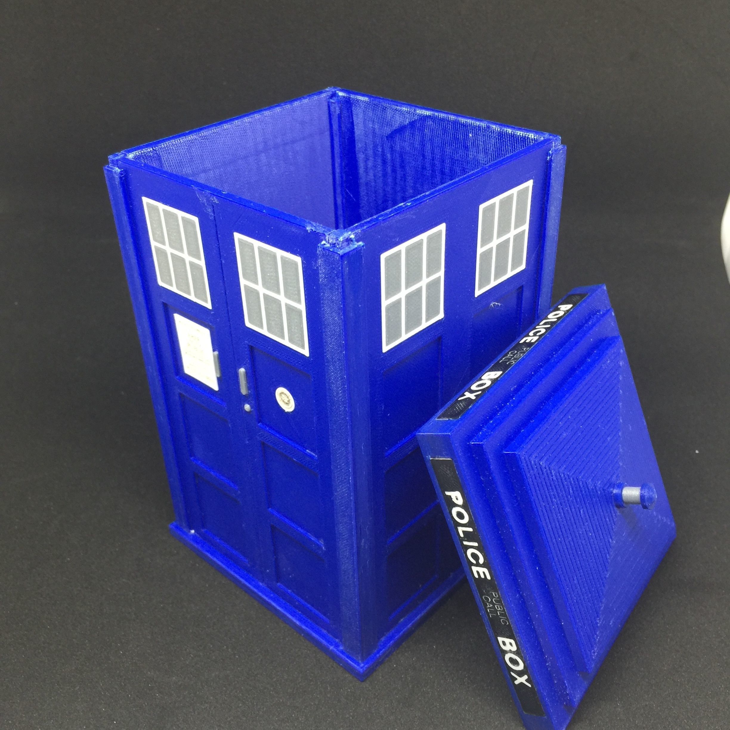 Dr Who TARDIS Storage Box 3D print model_6