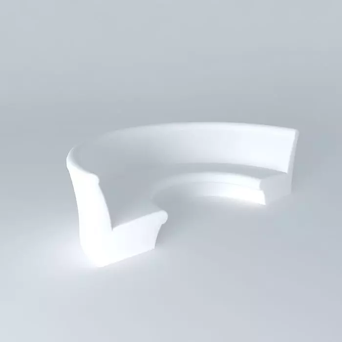 sofa curved bench Free 3D model