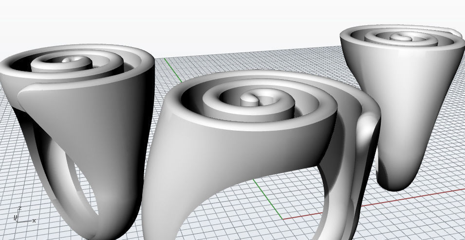 Spiral ring 3D print model_12