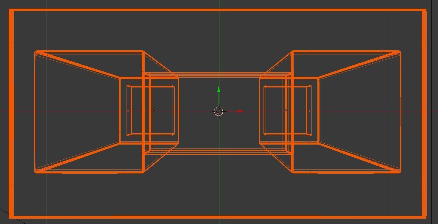 Table made of glass and wood 3D model_8
