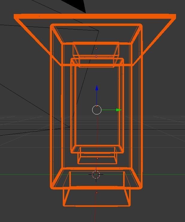 Table made of glass and wood 3D model_5