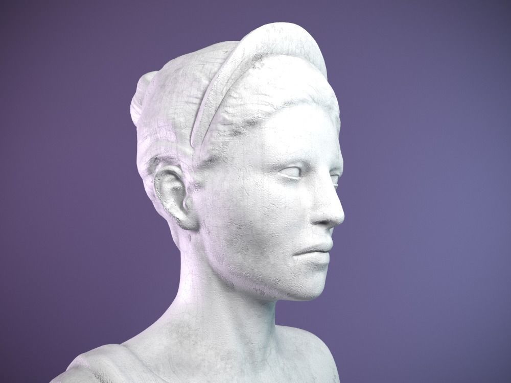 Female Bust Free 3D model_3