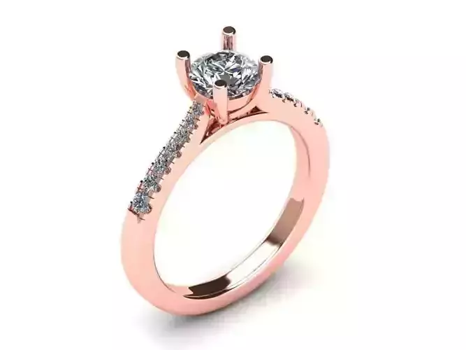 60 pt head ring with small side diamond