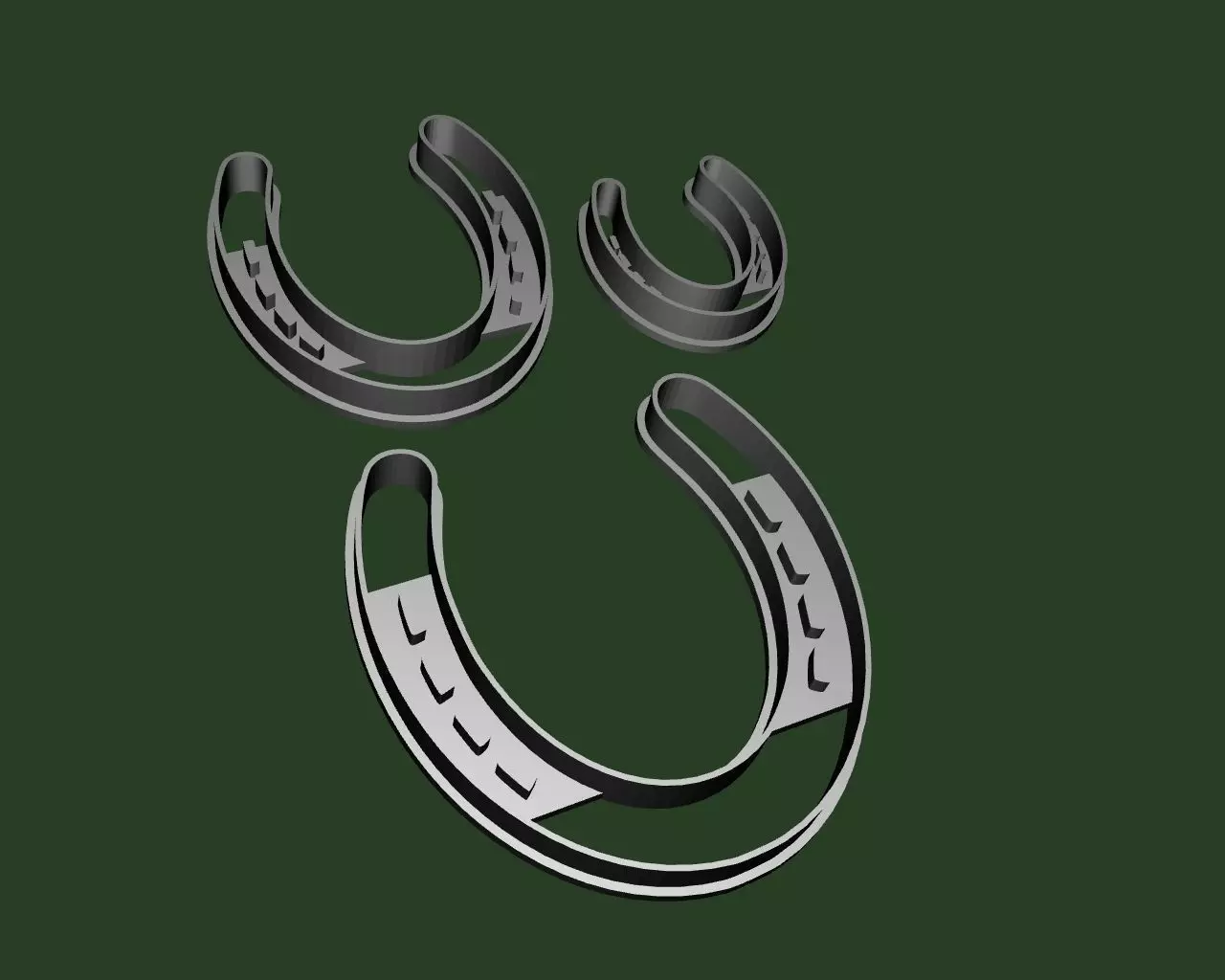 Horseshoes Cookie Cutter Set 3D print model