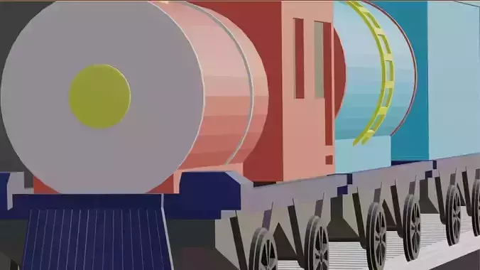 Lowpoly train set thomas tank engine