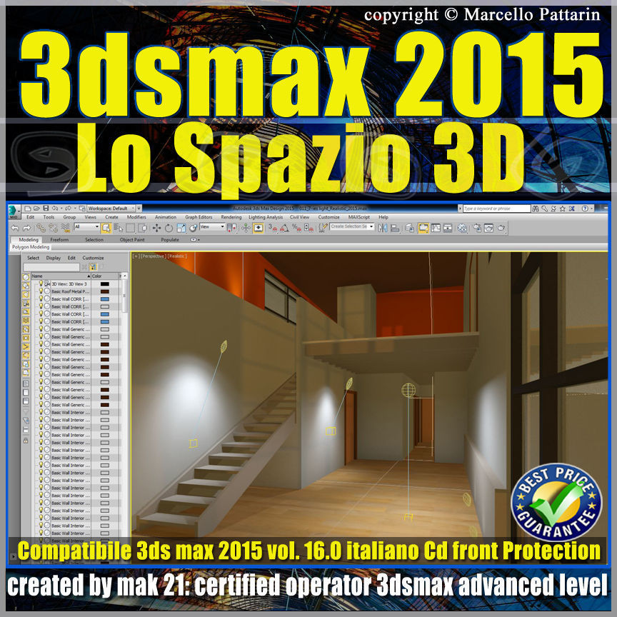 3ds max 2015 Lo Spazio 3D volume 16 Italiano cd front