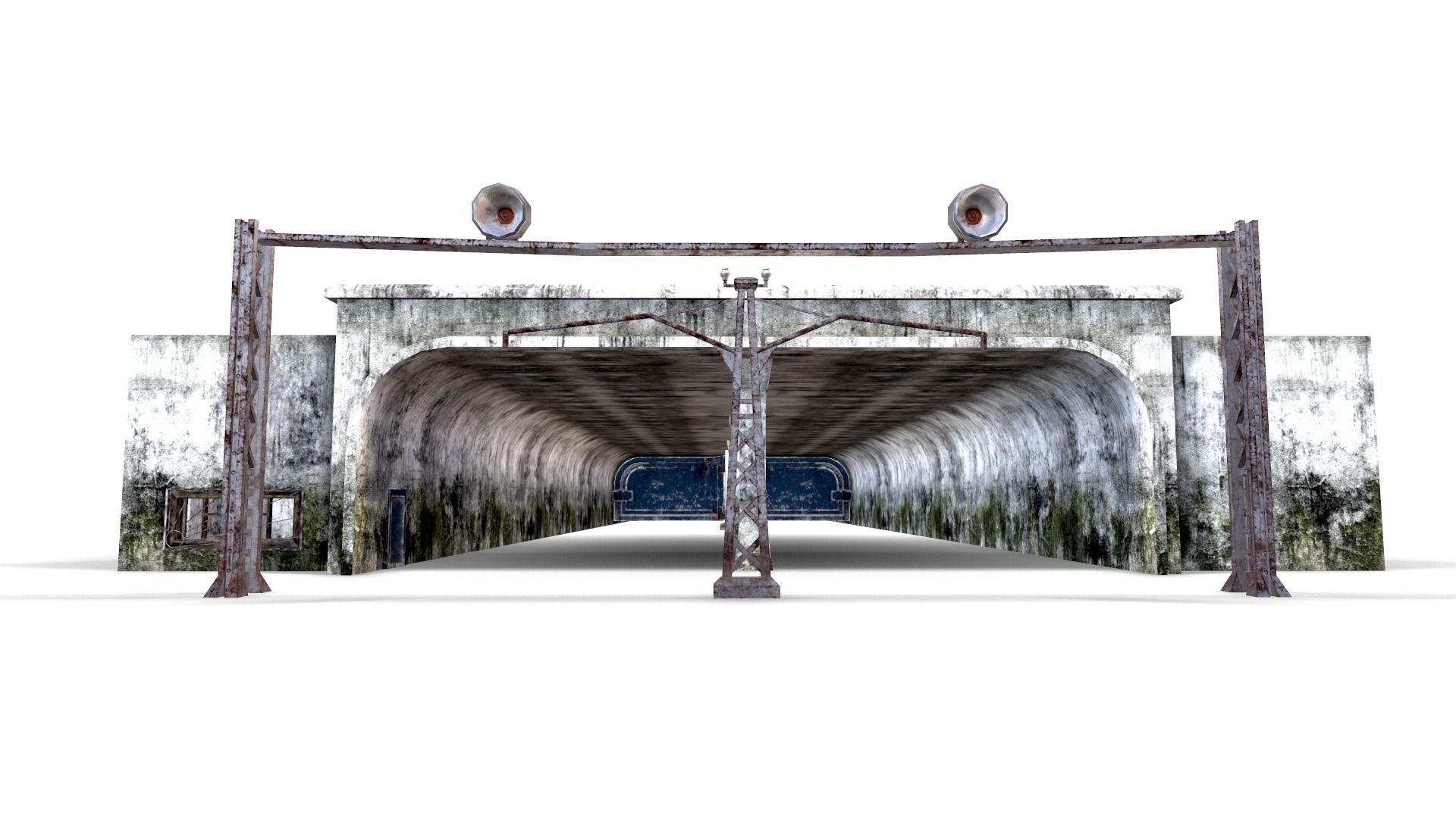 Electric pillar Low-poly 3D model_14