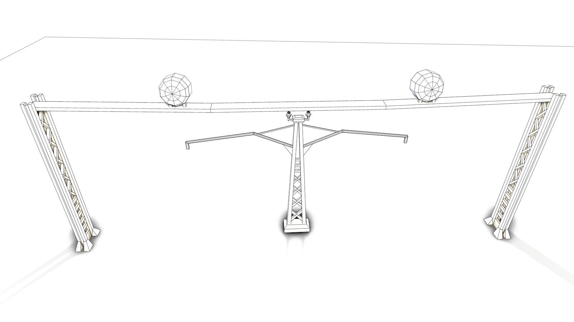 Electric pillar Low-poly 3D model_9