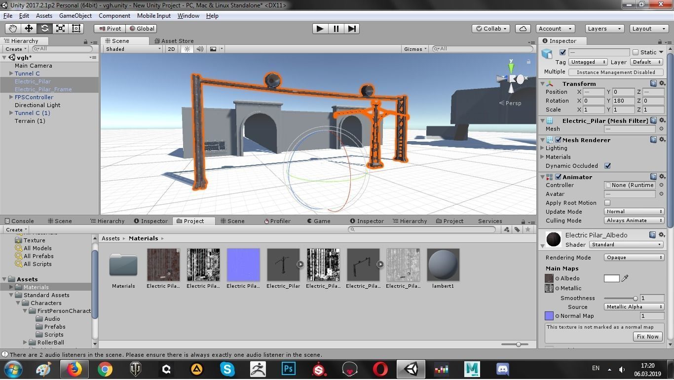 Electric pillar Low-poly 3D model_19