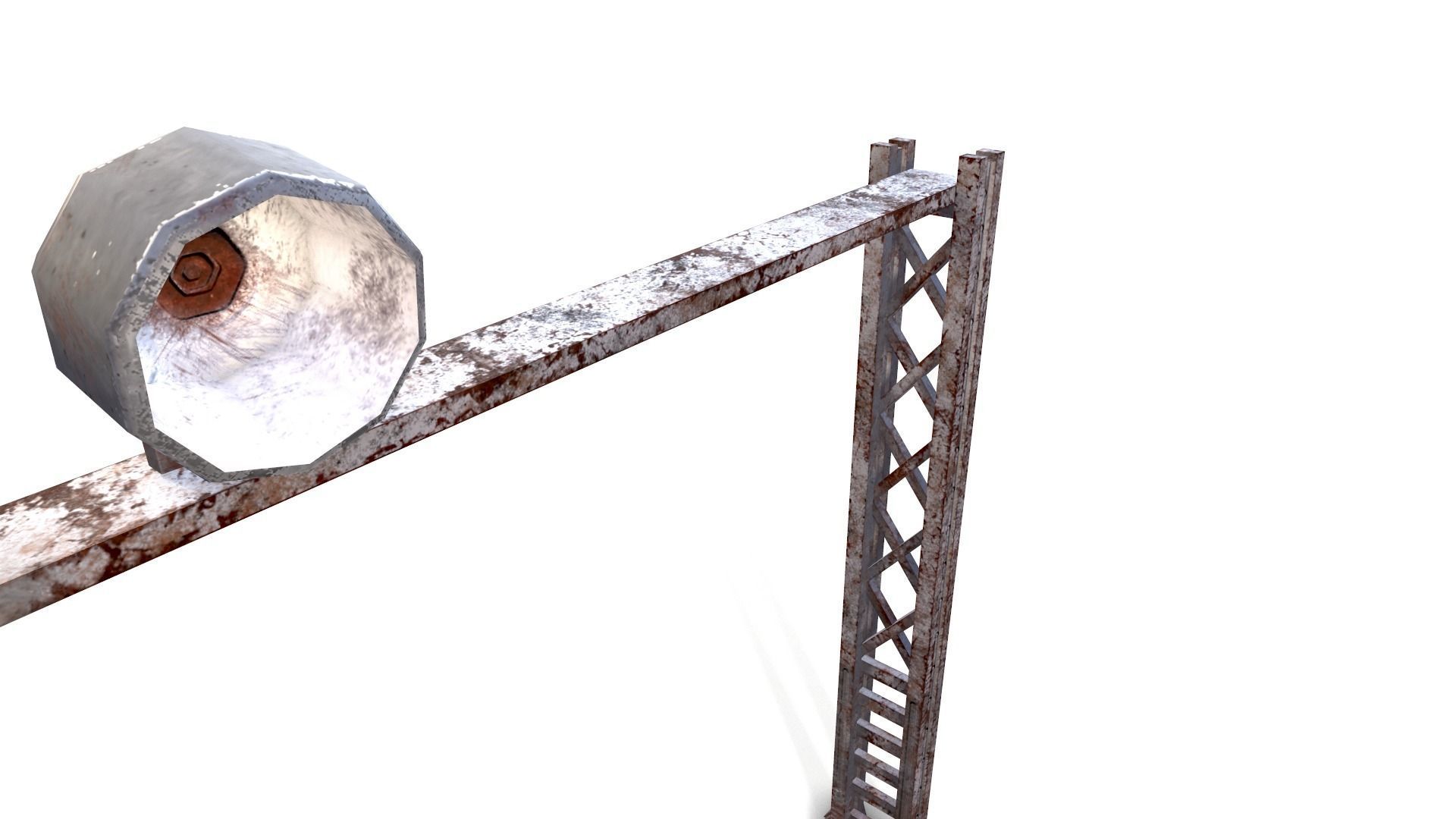 Electric pillar Low-poly 3D model_6