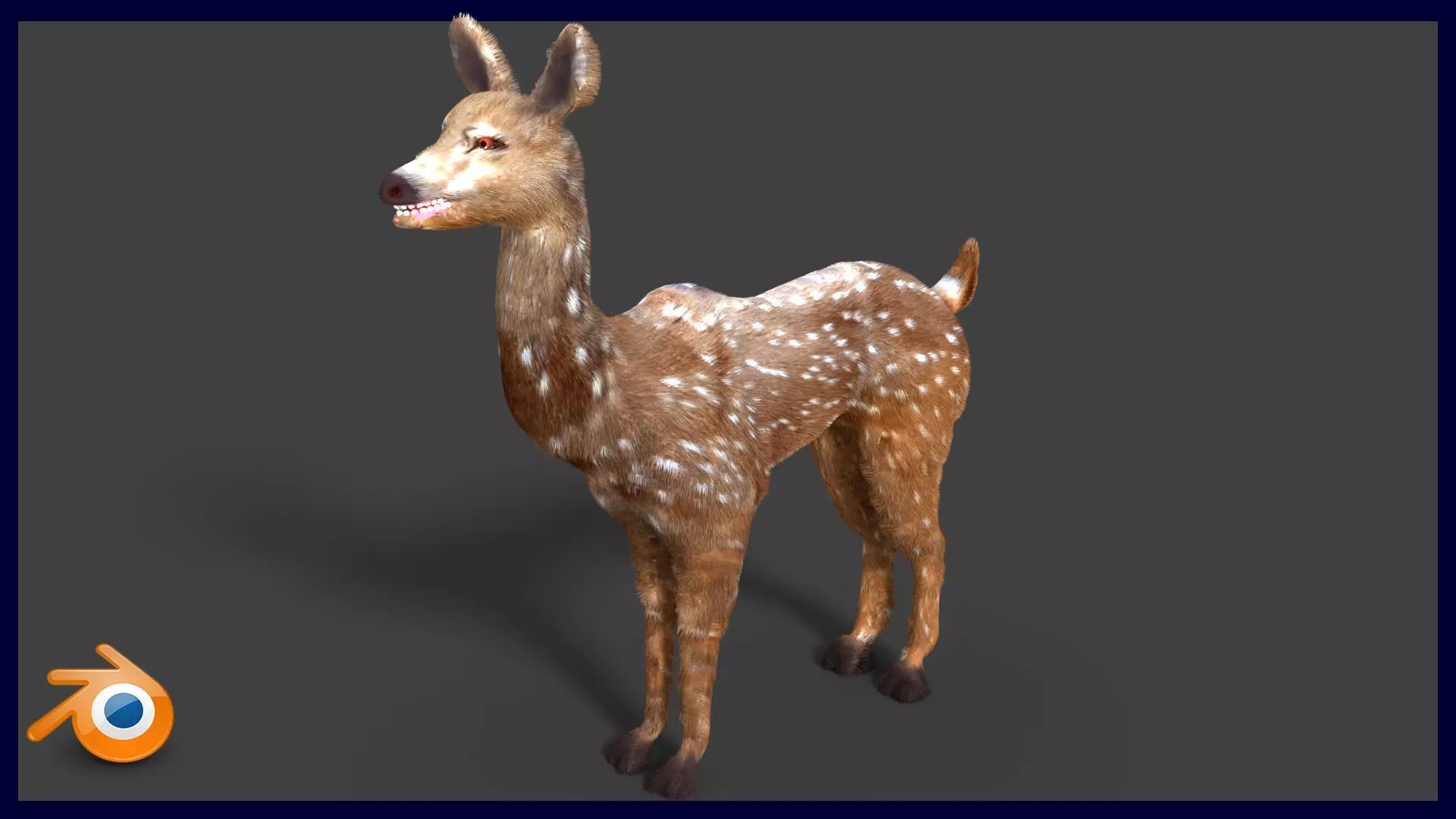 axis deer 3D model_0