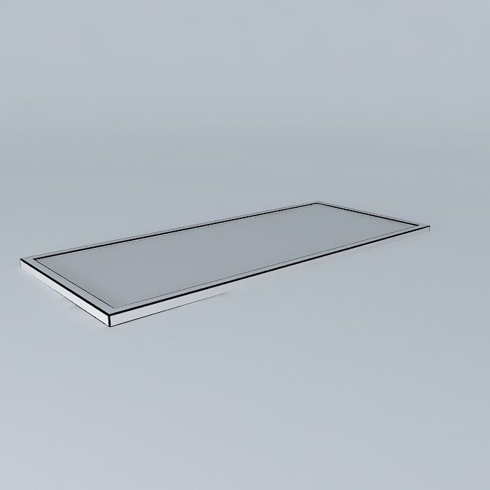 Door glass and aluminum door window and alumin Free 3D model_3