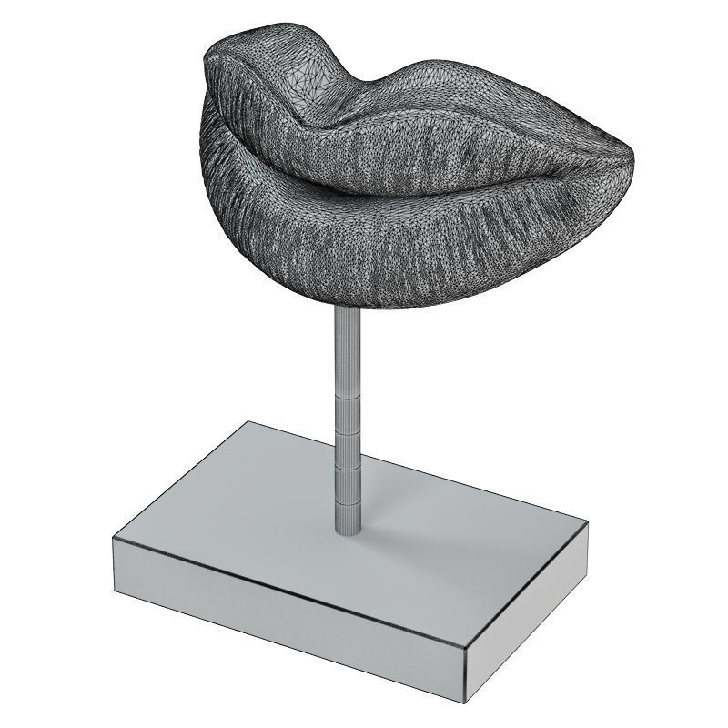Figurine red lips 3D model_6