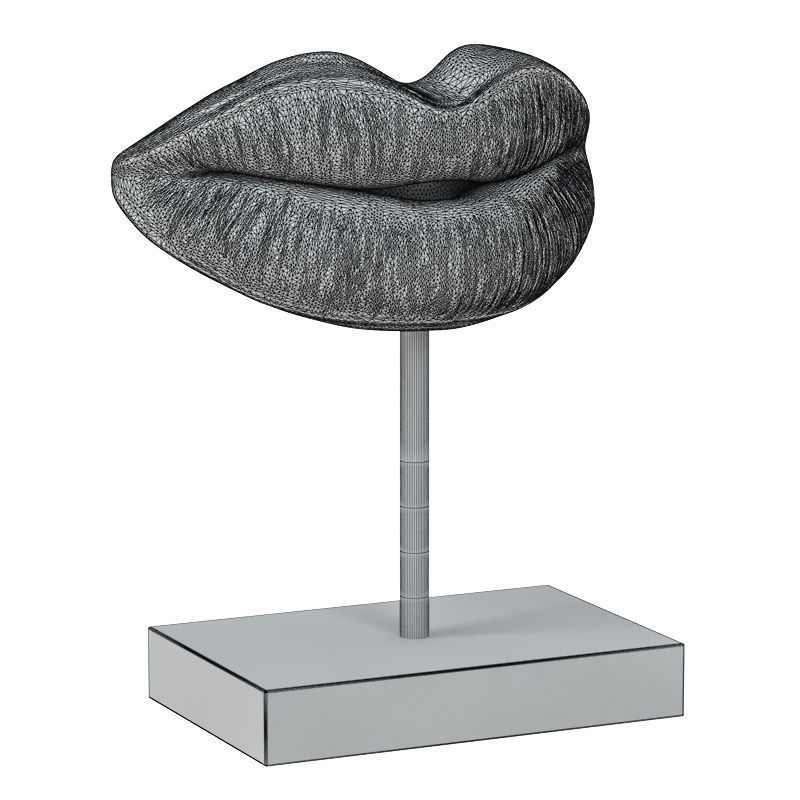 Figurine red lips 3D model_5