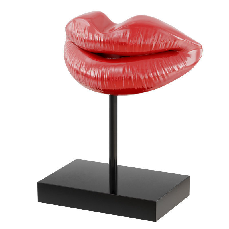 Figurine red lips 3D model_1
