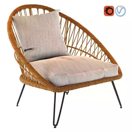 PINEAPPLE Resin Wicker Garden Armchair