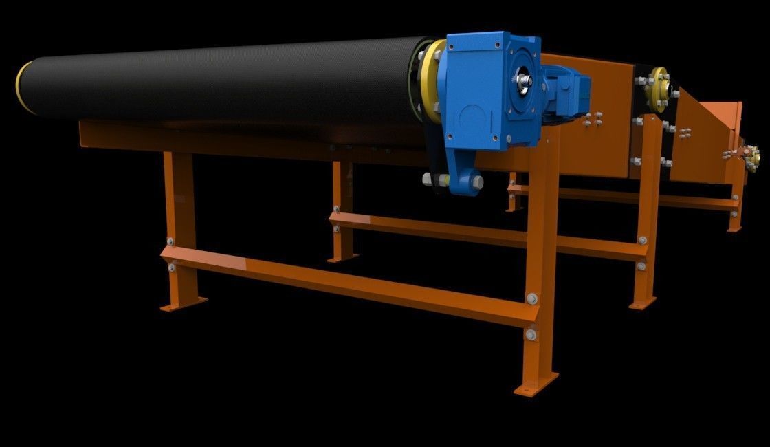 Belt conveyor 3D model_2