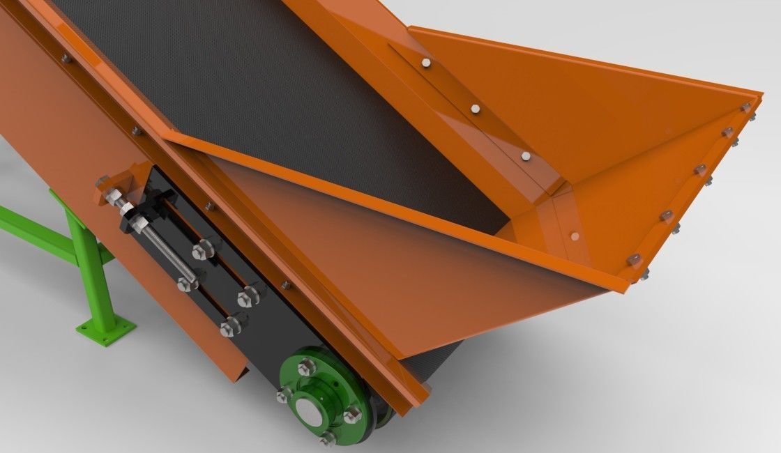 Belt conveyor 3D model_4