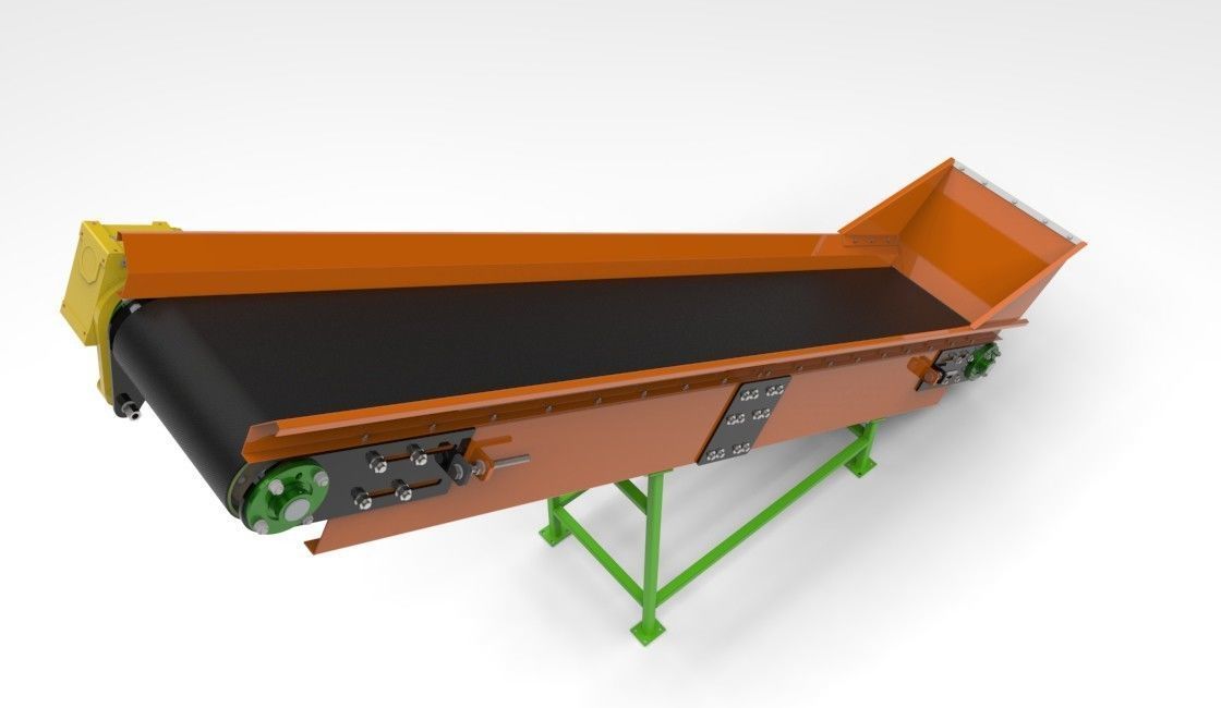 Belt conveyor 3D model_3