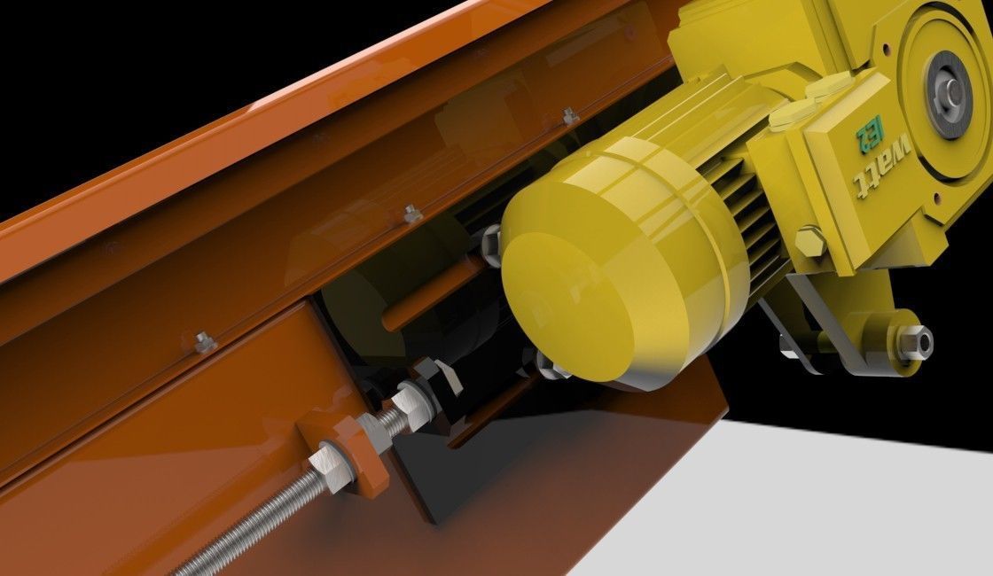 Belt conveyor 3D model_2