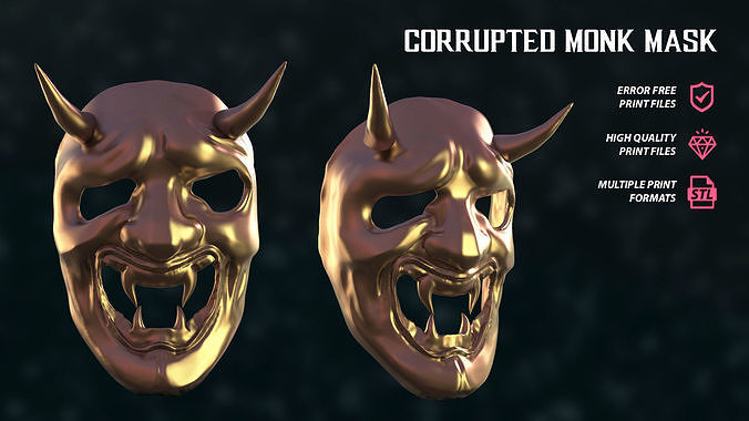 Corrupted Monk Mask Sekiro Fan Art 3D print model
