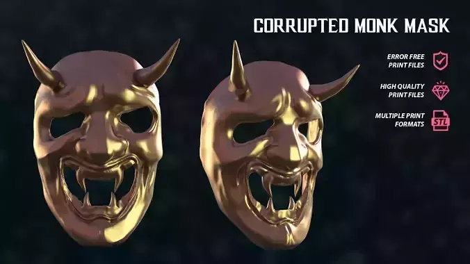 Corrupted Monk Mask Sekiro Fan Art 3D print model