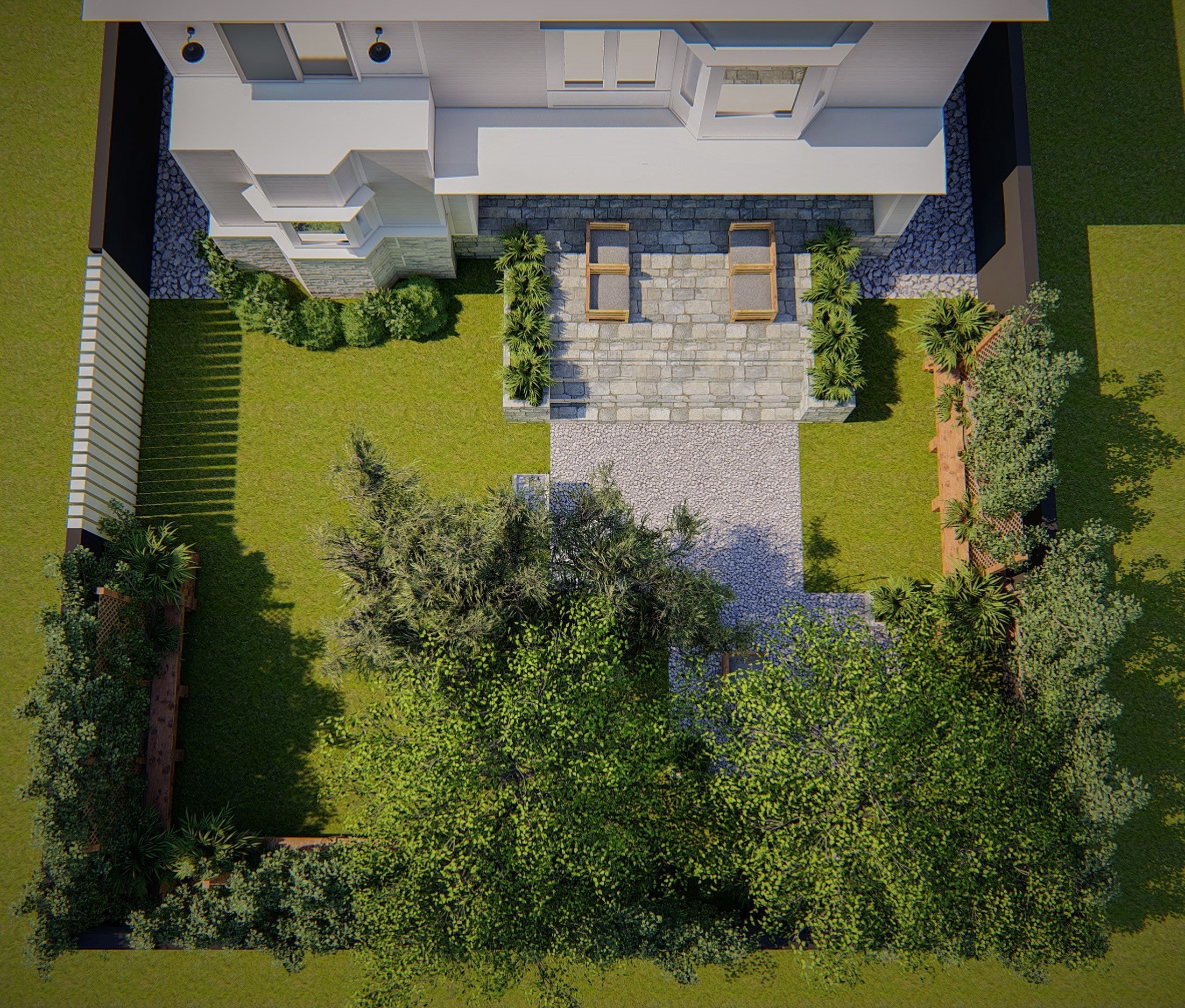 Backyard design and render in lumion 3D model_1