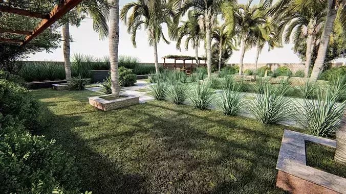 Landscape design 3d model and render in lumion  3D model