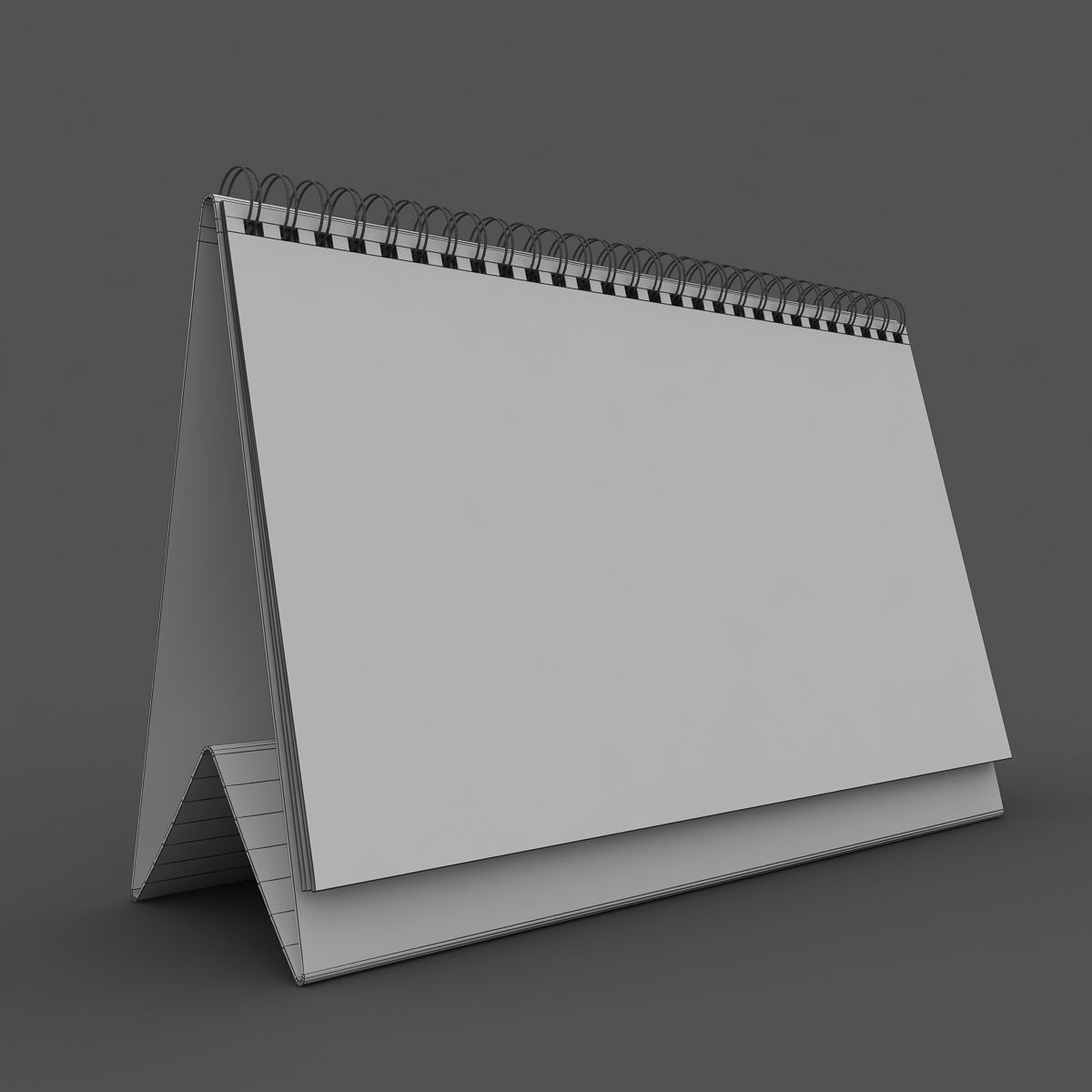 Calendar january 3D model_4