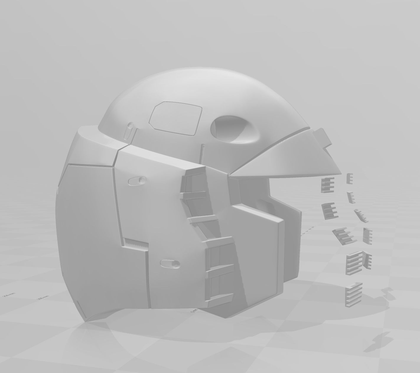 GUNDAM RX-78-2 Helmet COSPLAY 3D print model_7