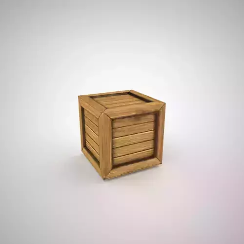 Crate Animated destroyed Lowpoly Game ready