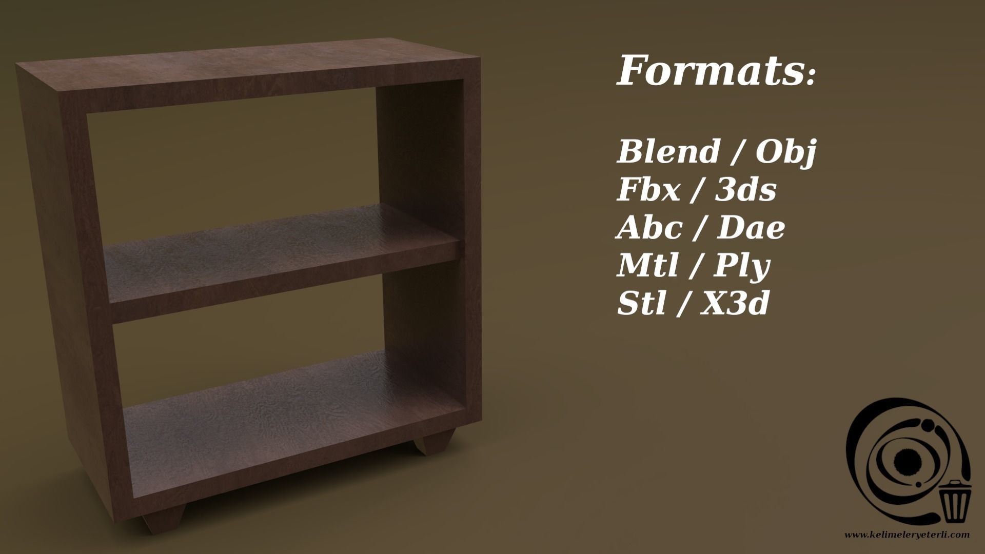 Console Table 03 Low-poly 3D model_4