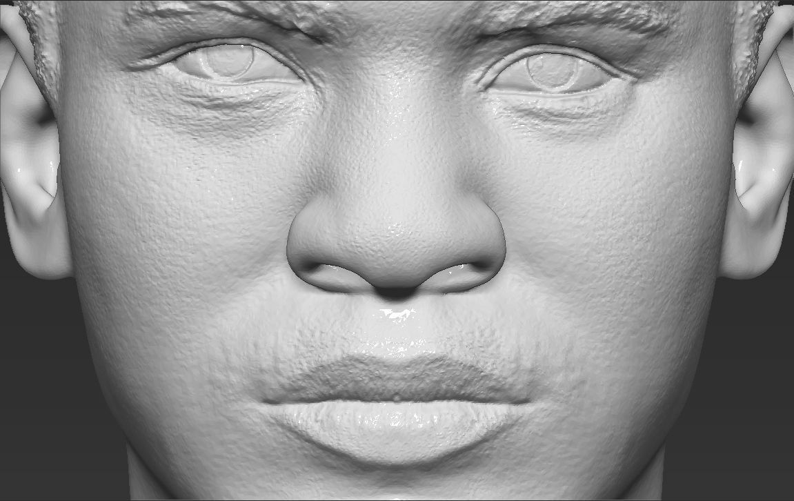 Muhammad Ali bust 3D printing ready stl obj formats 3D print model_18