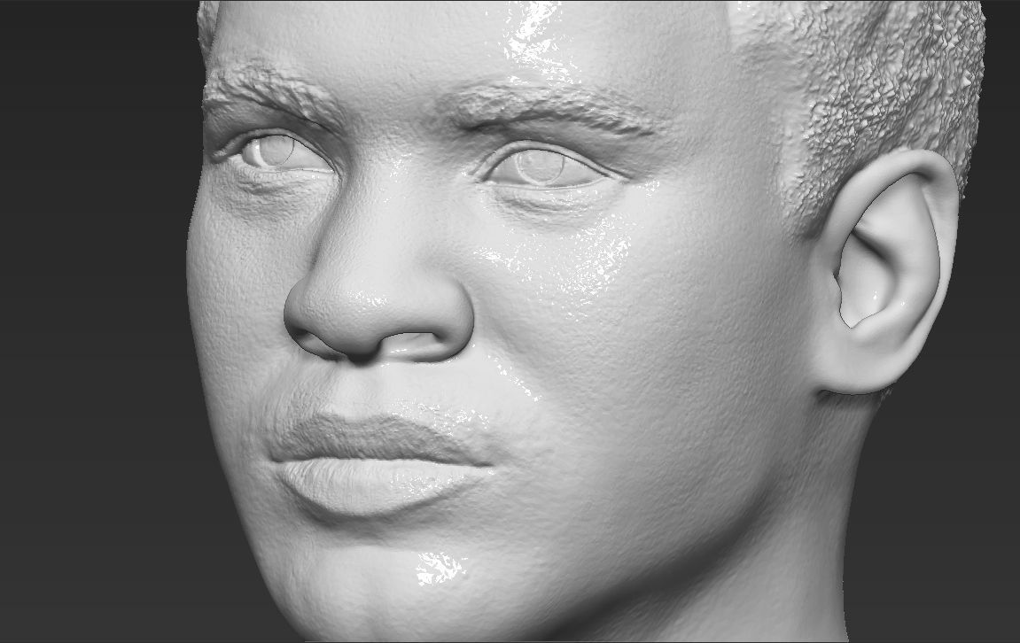 Muhammad Ali bust 3D printing ready stl obj formats 3D print model_16