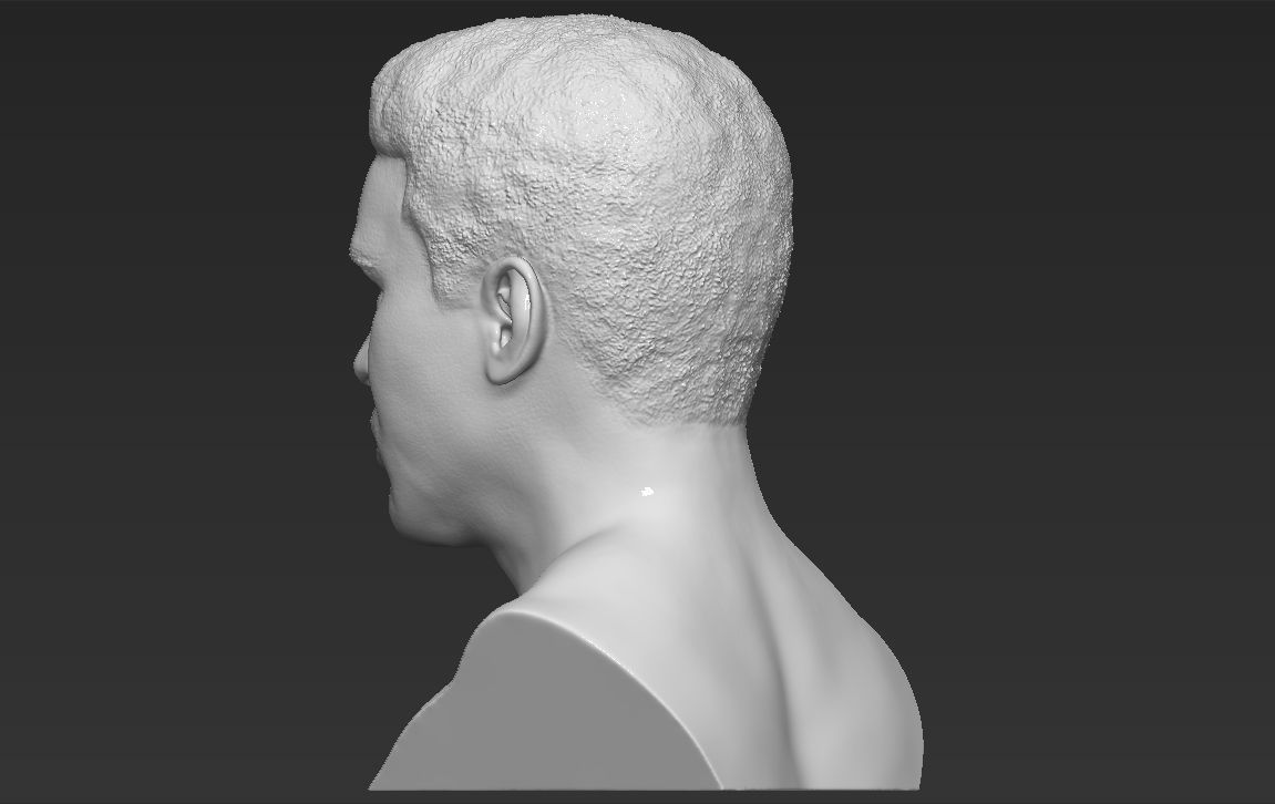 Muhammad Ali bust 3D printing ready stl obj formats 3D print model_4