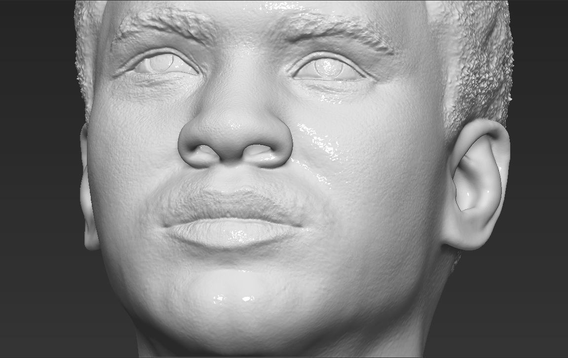 Muhammad Ali bust 3D printing ready stl obj formats 3D print model_17