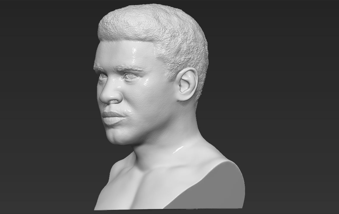 Muhammad Ali bust 3D printing ready stl obj formats 3D print model_2