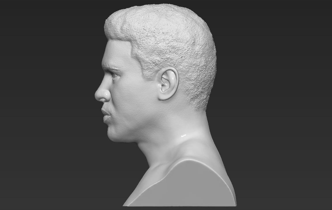 Muhammad Ali bust 3D printing ready stl obj formats 3D print model_3