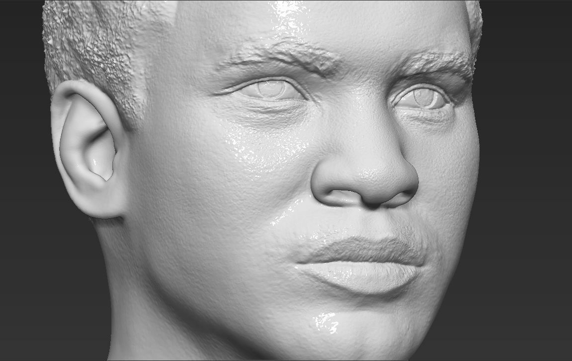 Muhammad Ali bust 3D printing ready stl obj formats 3D print model_15