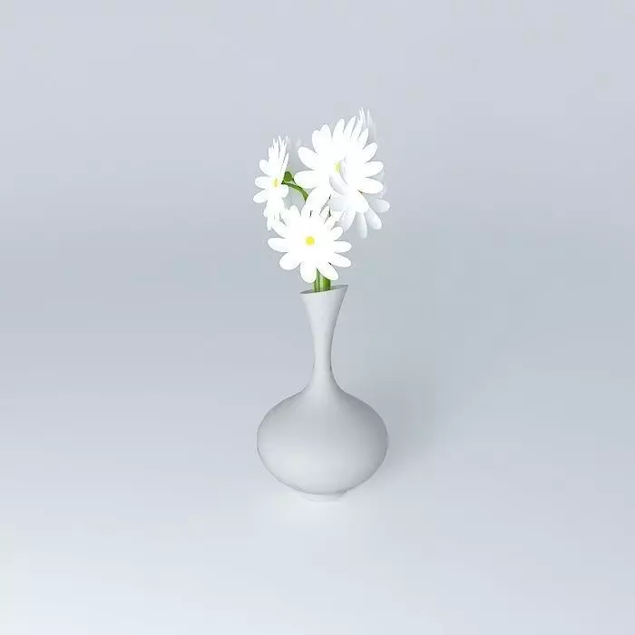 vase with flowers decoration Free 3D model