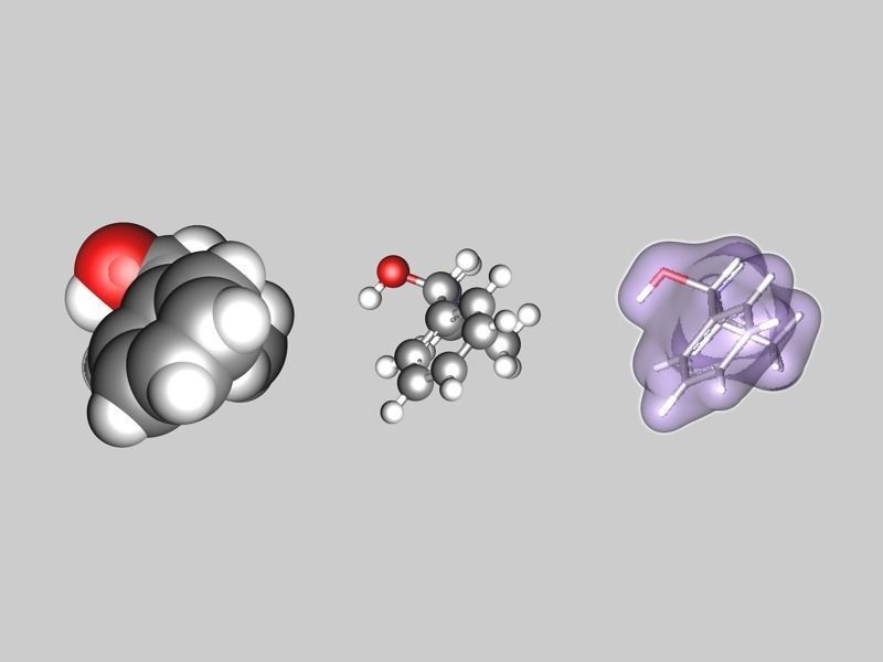 Pseudoephadrine molecule 3D model_2