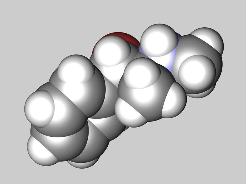 Pseudoephadrine molecule 3D model_3
