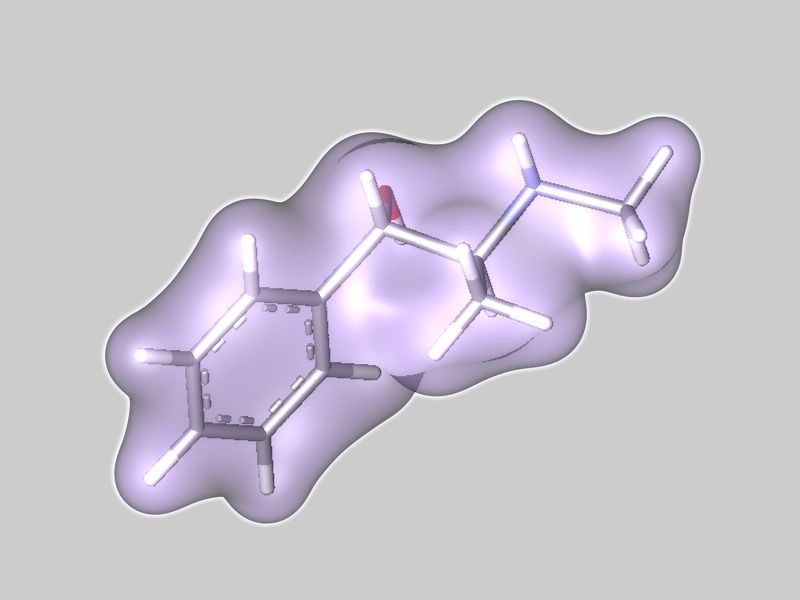 Pseudoephadrine molecule 3D model_5